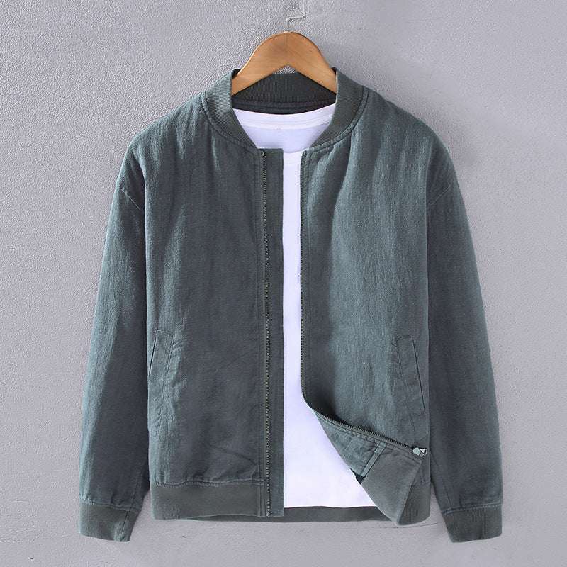 Men's Retro Ramie Casual Loose Jacket - Fashionable Outerwear Men's Fashion Retro Ramie Casual Loose J | Ectron Online