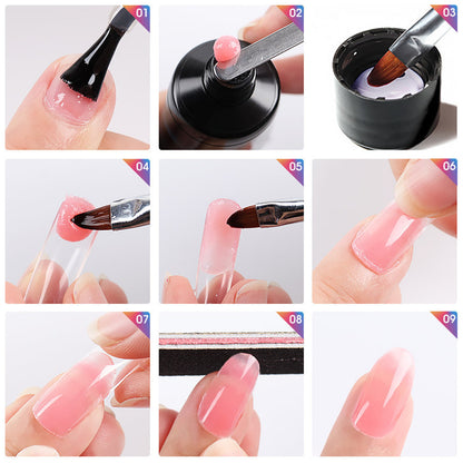 Multi-Color Mixed Solid Nail Model Glue - 3D Sculpting & Extension Gel Multi-color mixed nail solid model glue | Ectron Online