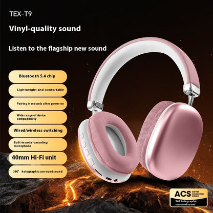 TEX-T9 Bluetooth Wireless Headphones | Over-Ear Head-Mounted Design TEX-T9 Bluetooth Headset Wireless Headph | Ectron Online
