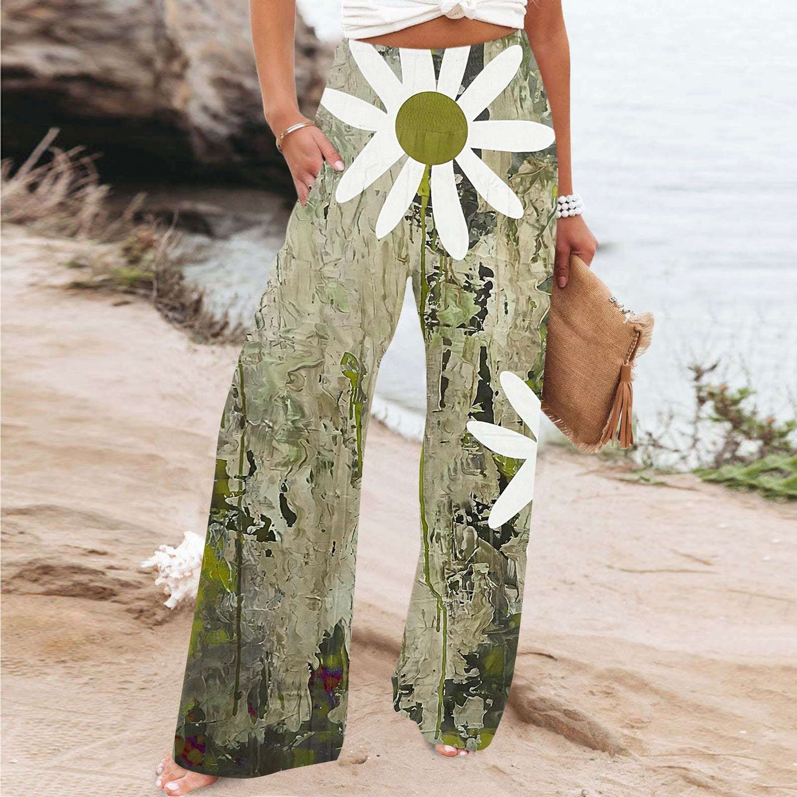 Elegant Series New Printed Loose High Waist Casual Wide Leg Pants Elegant Series New Printed Loose High Wa | Ectron Online