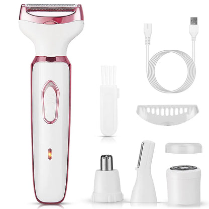4-in-1 Women's Electric Razor Kit 4 In 1 Electric Razor For Women Painless | Ectron Online