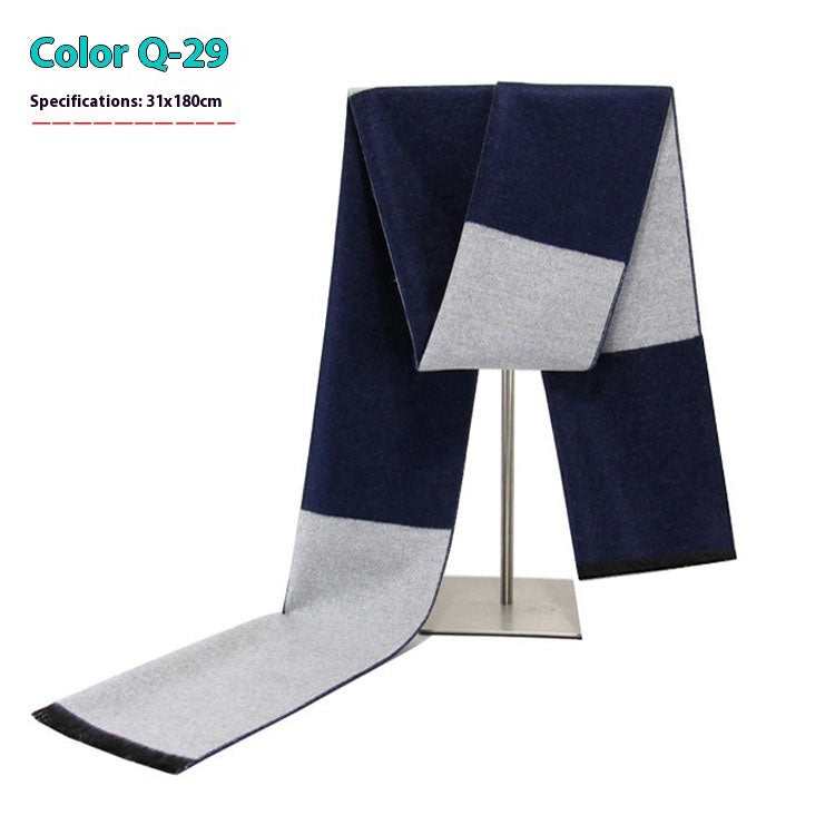 New Men's Cashmere-Like Striped Scarf New Men's Winter Warm Cashmere-like Stri | Ectron Online