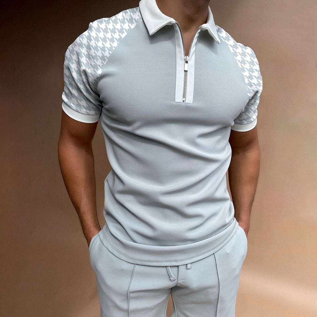 Men’s Striped Printed Polo Shirt – Short Sleeve Lapel Tee Men's POLO Shirt Striped Printed Short S | Ectron Online