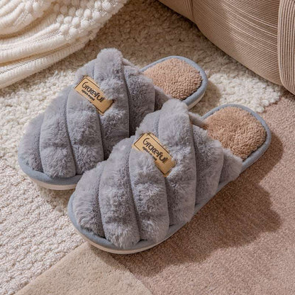 Plush Cotton Slippers – Thick Bottom, Non-Slip & Warm Comfort New Simple Thick Bottom Interior Home No | Ectron Online