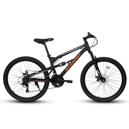 26" Dual Suspension Mountain Bike - 21-Speed Steel Frame MTB A26207 26 Inch Steel Frame Shock Fork Pl | Ectron Online
