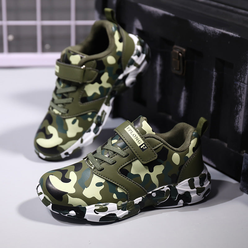 Kids' Light Camo Sports Shoes - Soft Bottom Children's Camo Shoes Light Sports Shoes | Ectron Online