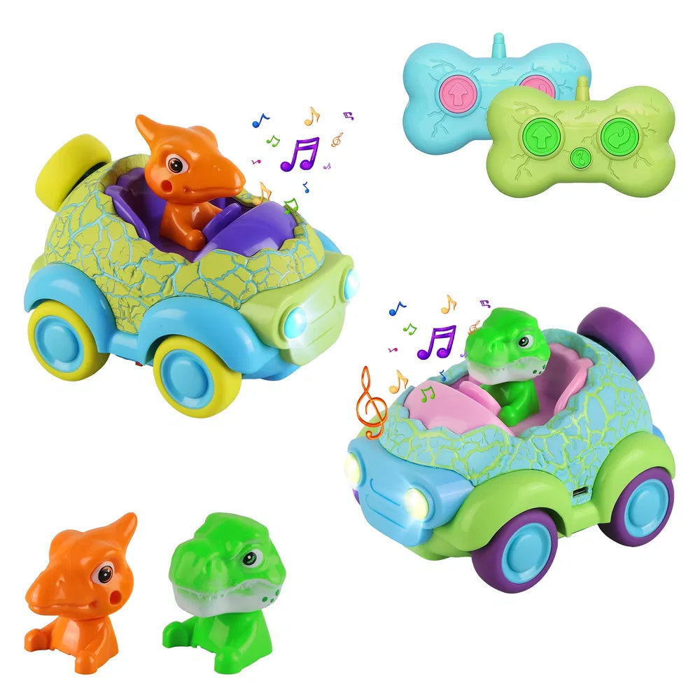 2-Pack Dinosaur Remote Control Cars