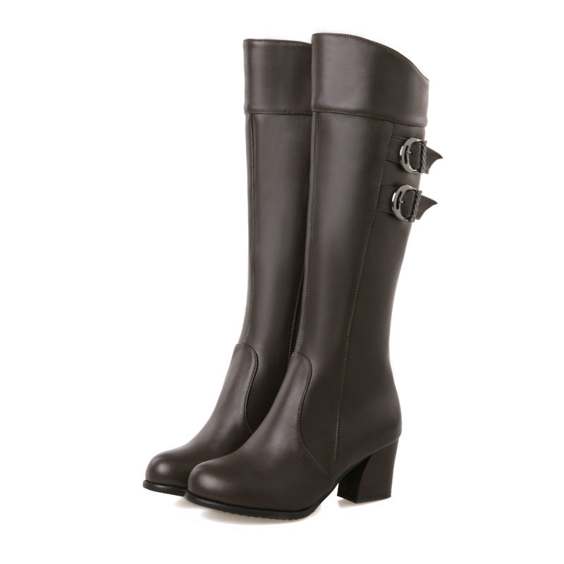 Martin thick heel platform rider boots