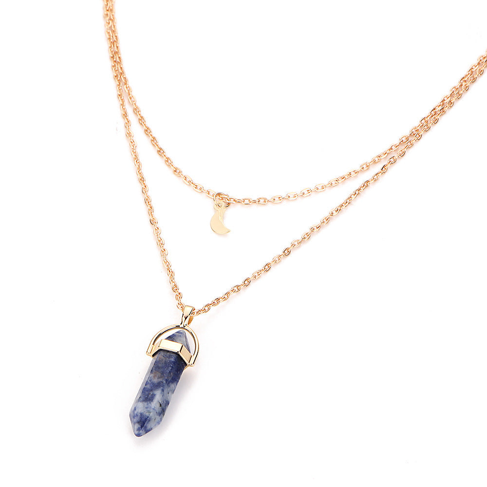 Cosmic Elegance | Star and Moon Necklace Celestial Goddess Necklace | Ectron Online