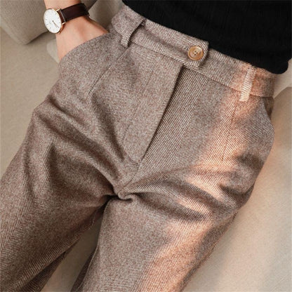 Women's High Waist Slimming Straight Trousers Women's High Waist Slimming And Straight | Ectron Online
