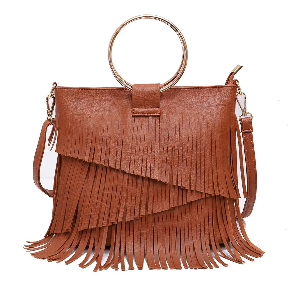 Iron Portable And Fashion New Irregular Tassel Bag