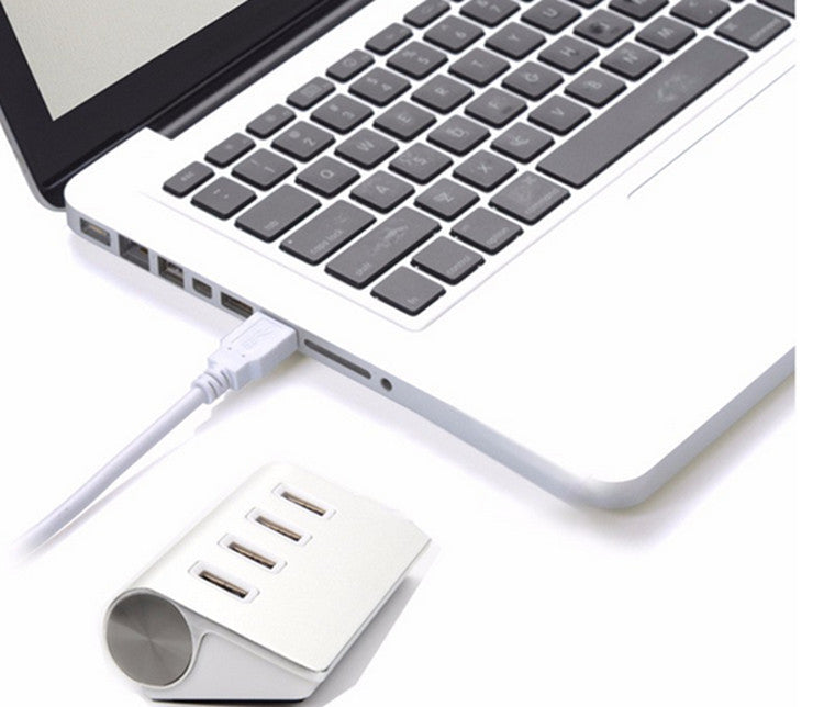 Household Portable Aluminum Alloy Four-port Hub