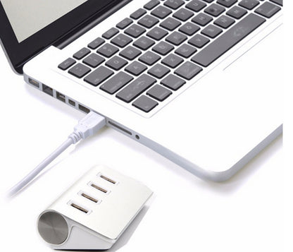 Household Portable Aluminum Alloy Four-port Hub