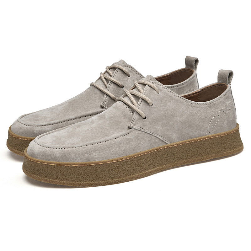 Men's Matte Leather Lace-Up Shoes – Smart, Casual & Comfy Casual Smart Flat Shoes Spring New Matte | Ectron Online