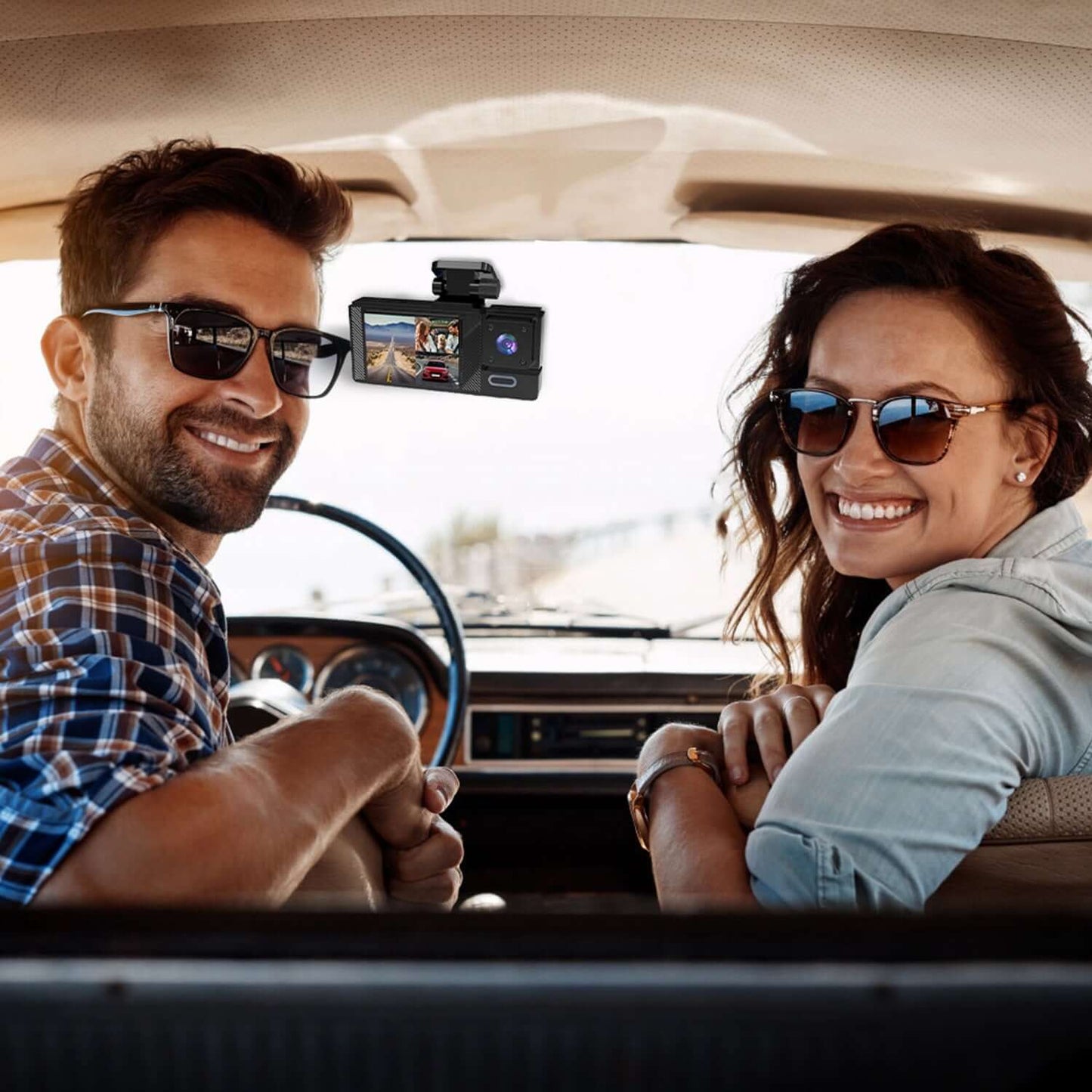 3-Channel WiFi Dash Cam 1080P - Front, Rear & Cabin 1Pc WiFi FHD 1080P Car Dash Cam 3 Channe | Ectron Online