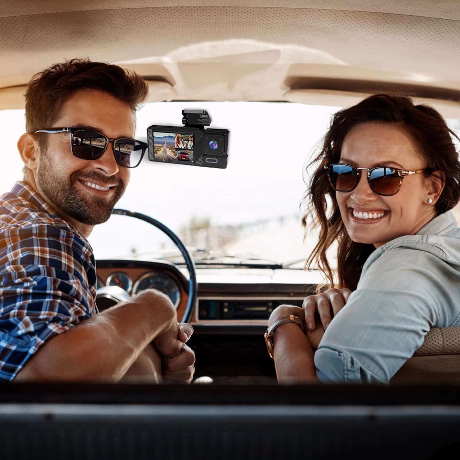 3-Channel WiFi Dash Cam 1080P - Front, Rear & Cabin 1Pc WiFi FHD 1080P Car Dash Cam 3 Channe | Ectron Online