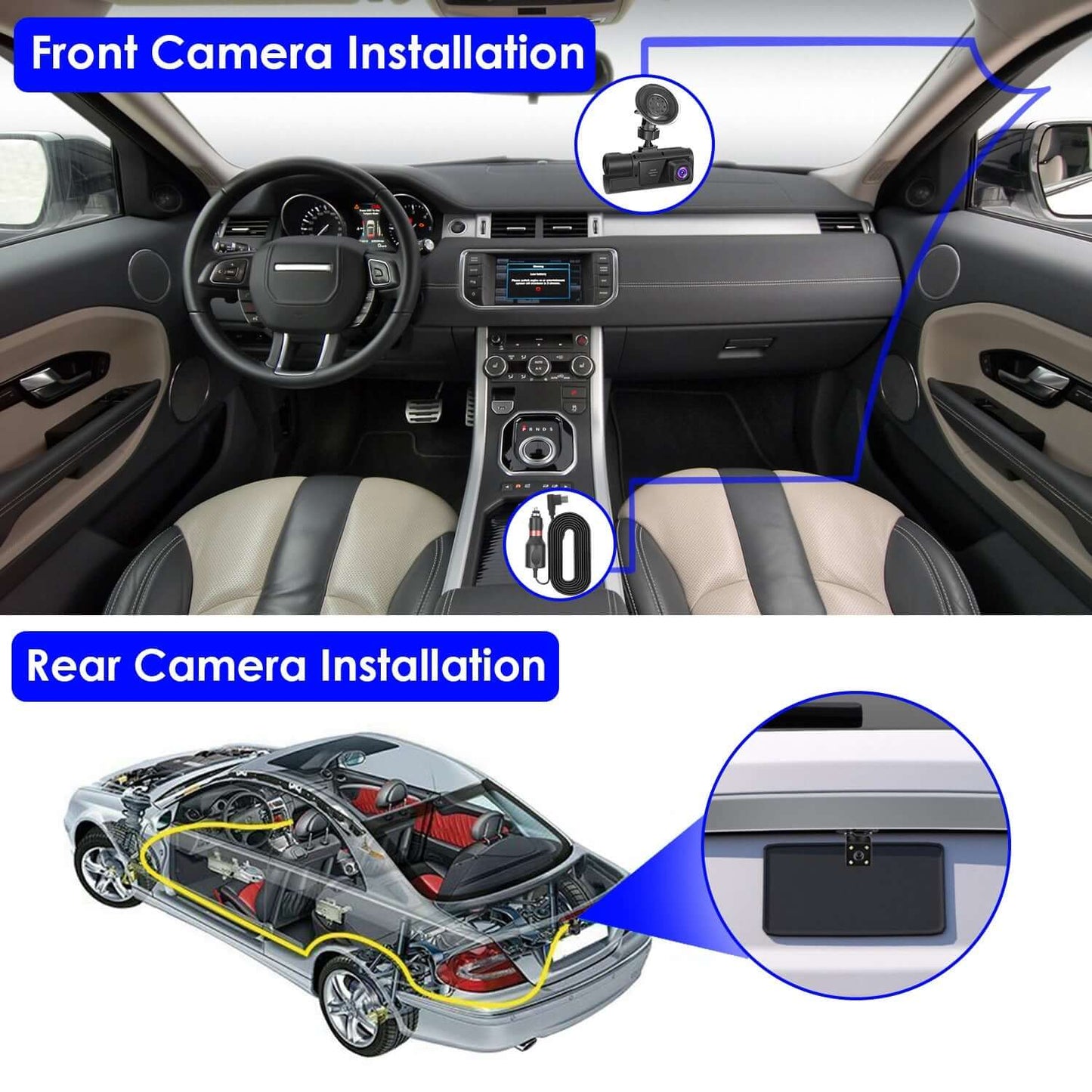 3-Channel WiFi Dash Cam - 1080P Front 1Pc WiFi FHD 1080P Car Dash Cam 3 Channe | Ectron Online