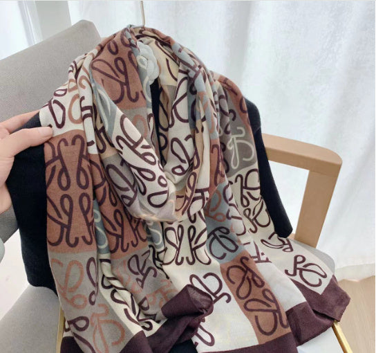 Printed Cotton And Linen Scarf Warm Outer Shawl Scarves | Ectron Online