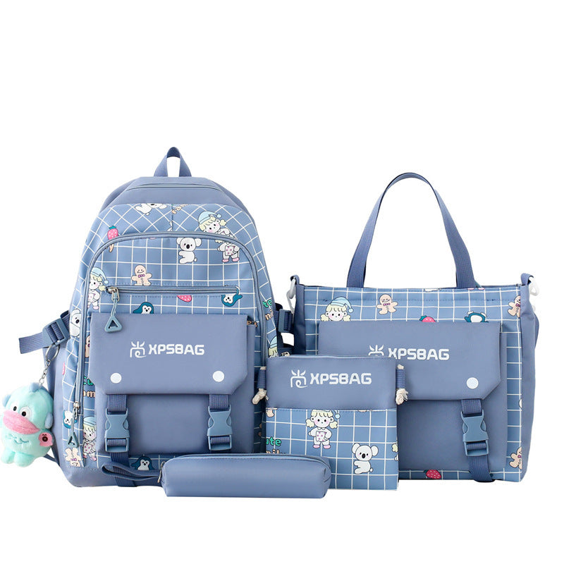 Elegant 4-Piece Backpack Set for Girls & Women – Stylish & Functional Backpack Primary School Girls Schoolbag | Ectron Online