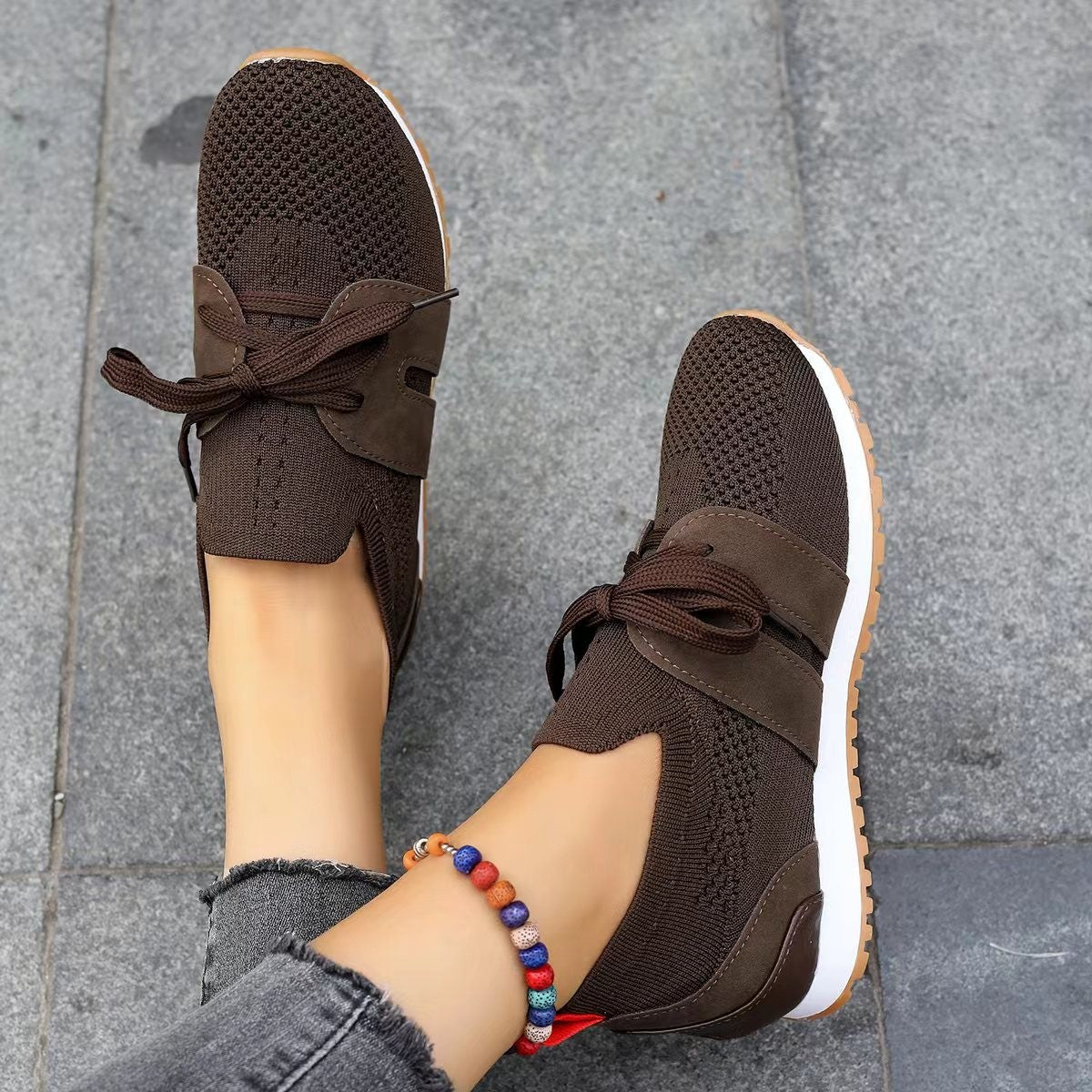 Women's Comfortable Fly Woven Mesh Lace-up Casual Shoes Women's Comfortable Fly Woven Mesh Lace- | Ectron Online