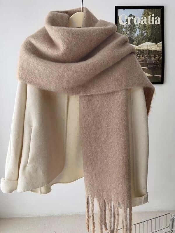 High Quality Wool-Like Solid Color Scarf Women's Wool-like Autumn And Winter Soli | Ectron Online