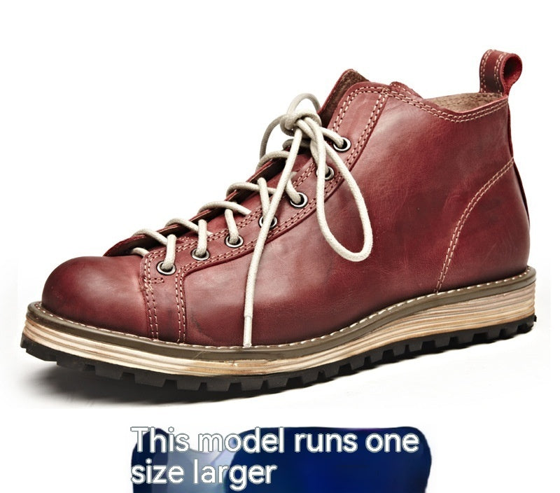 Men’s Vintage Leather Martin Boots – Big Toe, Classic Style Men's Vintage Leather Big Toe Martin Boo | Ectron Online