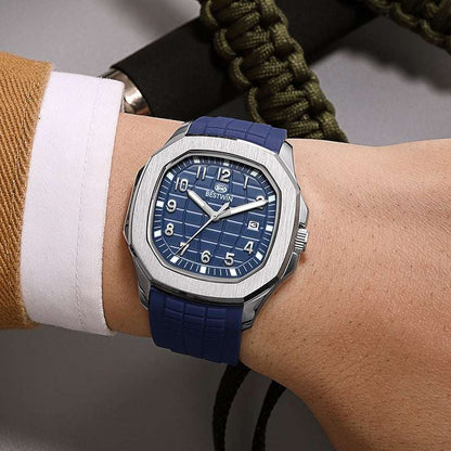 {{ brand }} Men's Fashion Sports Watch - Fashion Sports Silicone Strap Alloy Watc