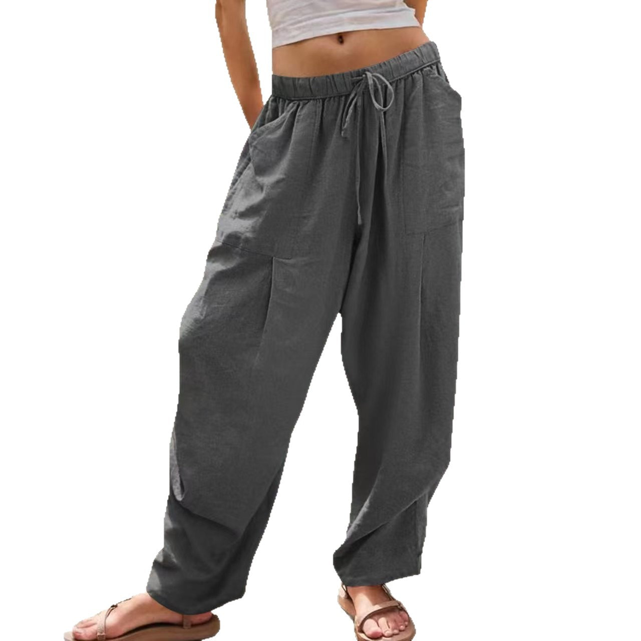 Women's Cotton-Linen Loose Lounge Pants