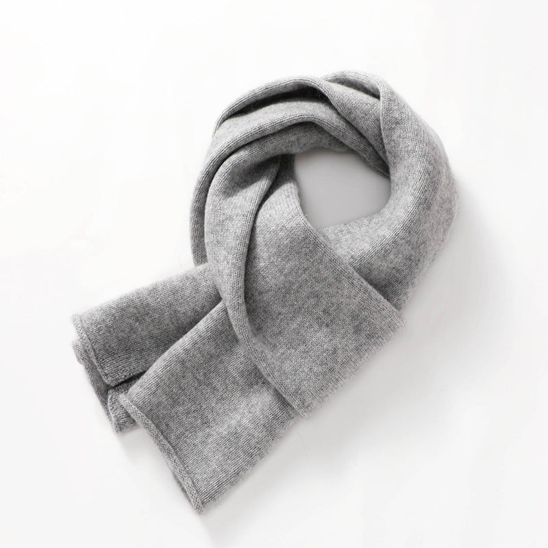 Gray scarf folded on a white background