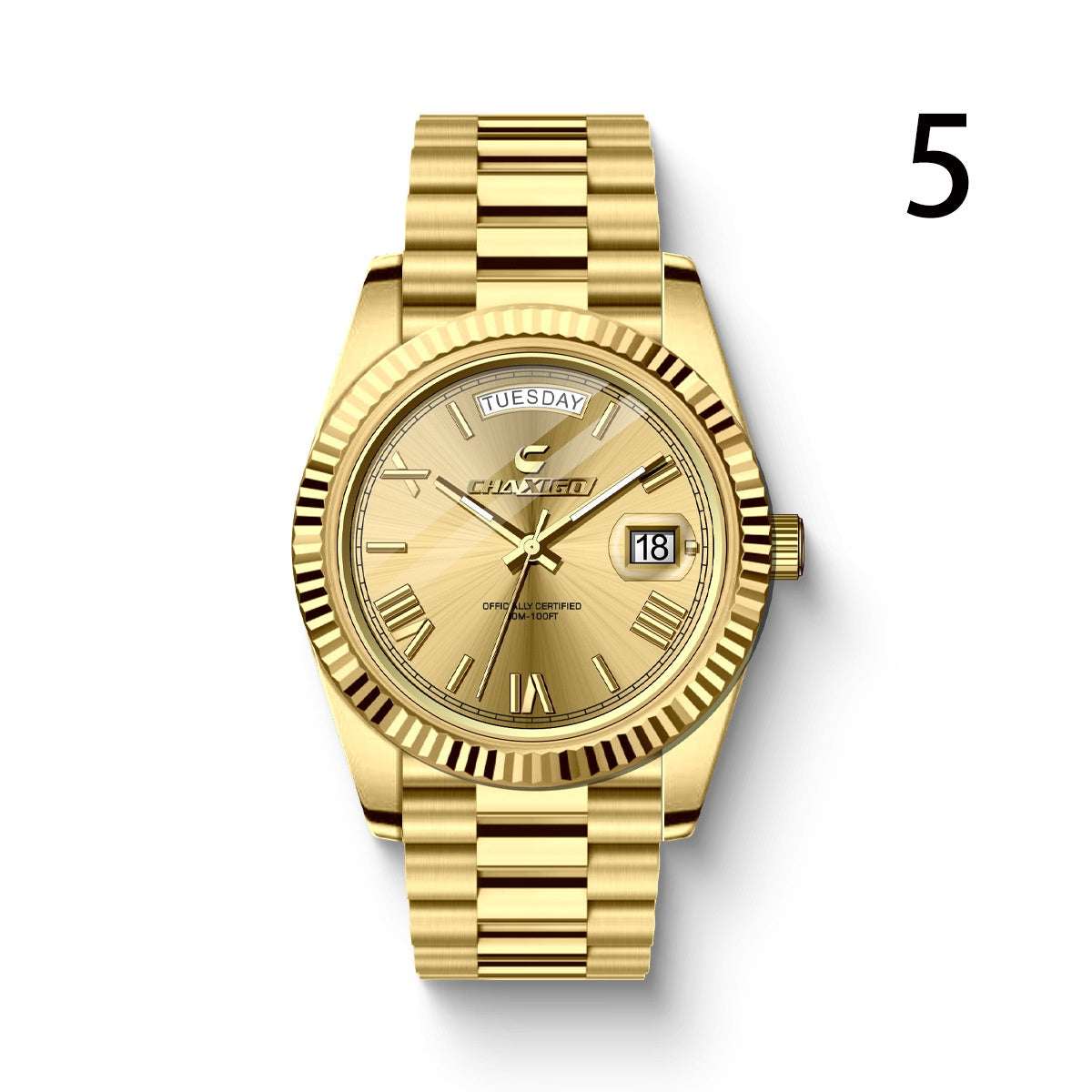 Men's Fashion Quartz Watch Fashion Men's Watch Steel Band Large Dia | Ectron Online