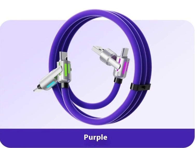 240W Light Column 4-in-1 Colorful Indicator Mobile Phone Charging Cable 240W Light Column Four-in-one Colorful I | Ectron Online