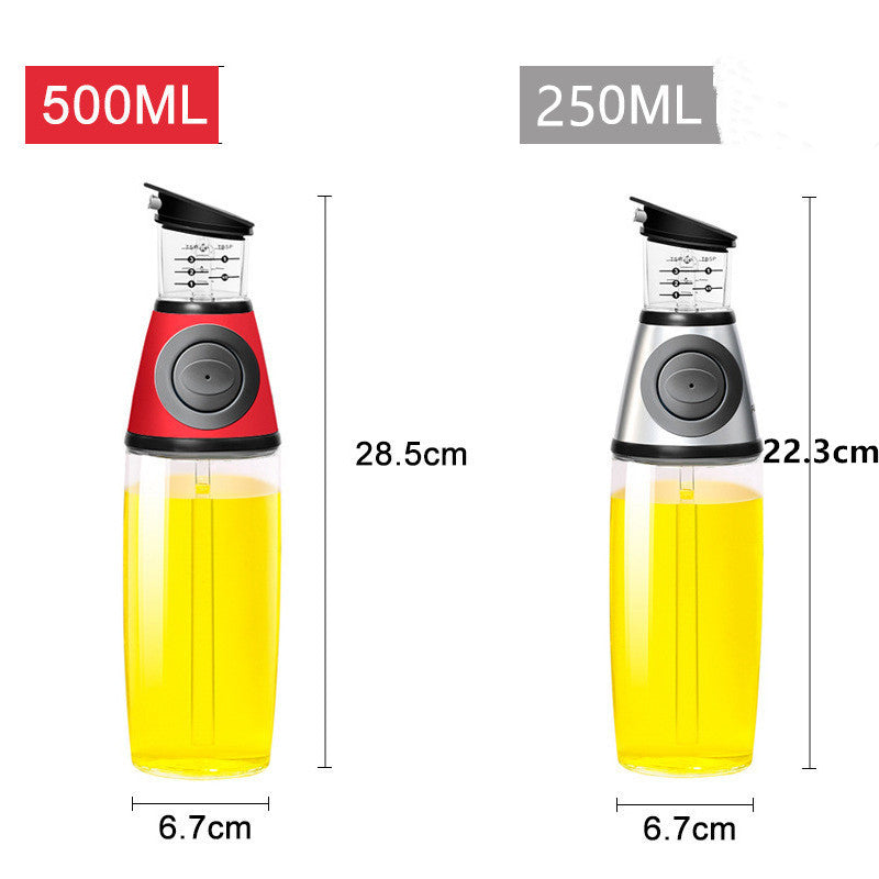 500ml Measurable Glass Oil Bottle – Leakproof Soy Sauce Dispenser 500ml Measurable Glass Bottle Oil Bottle | Ectron Online
