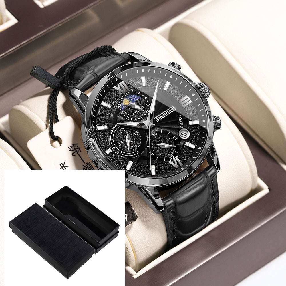 Men's Simple Chronograph Watch Simple Multifunctional Chronograph Water | Ectron Online