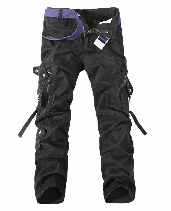 Men's Multi-Pocket Washed Cargo Pants