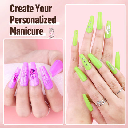 Acrylic & Gel Nail Kit with UV Light & Drill Acrylic Nail Kit With Drill, 4 Colors Ge | Ectron Online
