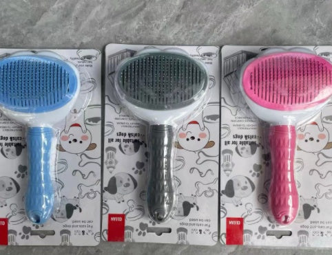 Self-Cleaning Pet Comb – Stainless Steel Brush for Cats & Dogs Cat Self-Cleaning Comb Stainless Steel D | Ectron Online