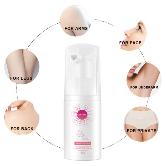 Painless Hair Removal Spray Mousse - Gentle Depilatory Foam for Arms & Legs