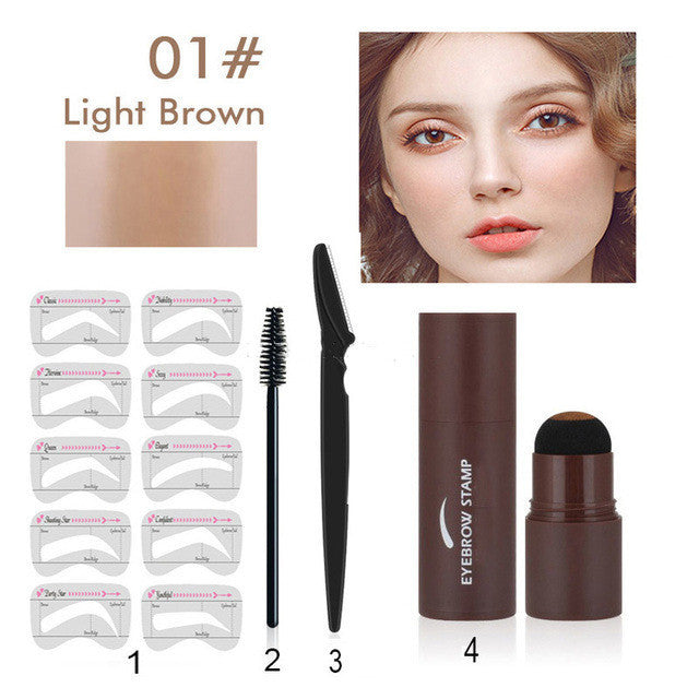 One Step Eyebrow Stamp Shaping Kit Eye Brow Gel