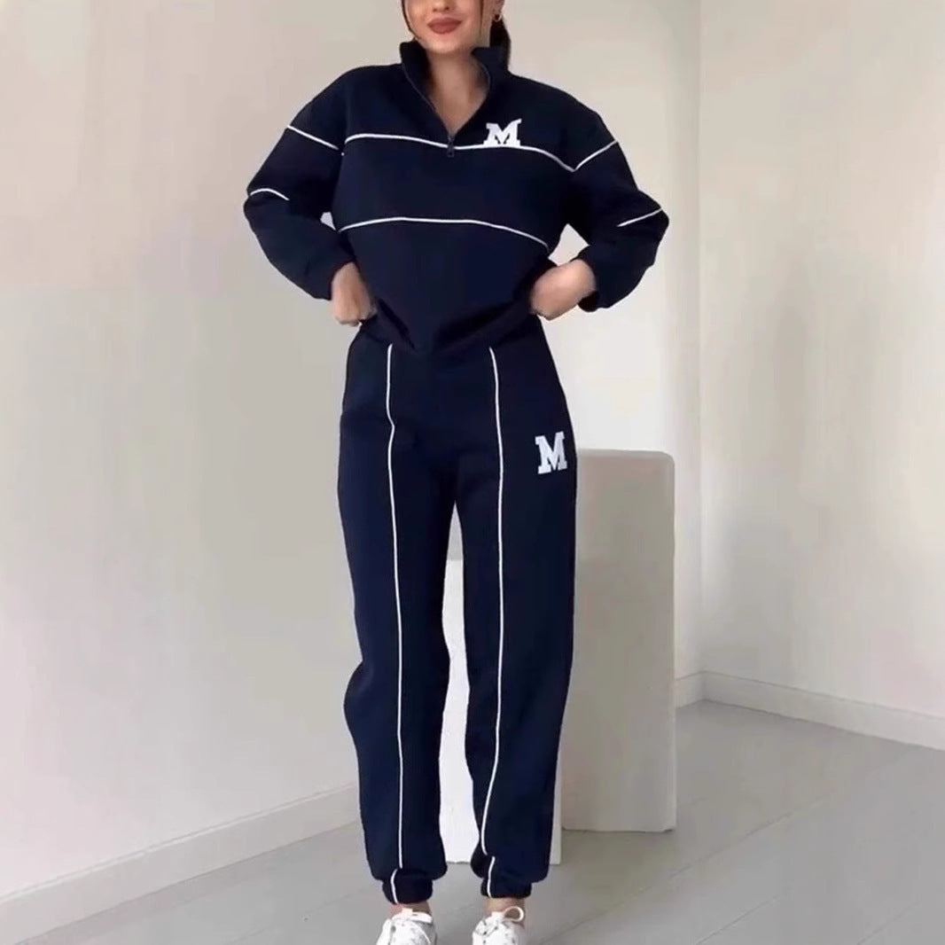 Baggy Sweatshirt & Sweatpants 2-Piece Outfit Womens 2 Piece Outfits Lounge Hoodless P | Ectron Online