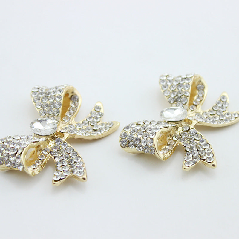 Full Diamond Alloy Bow Collar Section Creative Diy Handmade Material Decorative Accessories