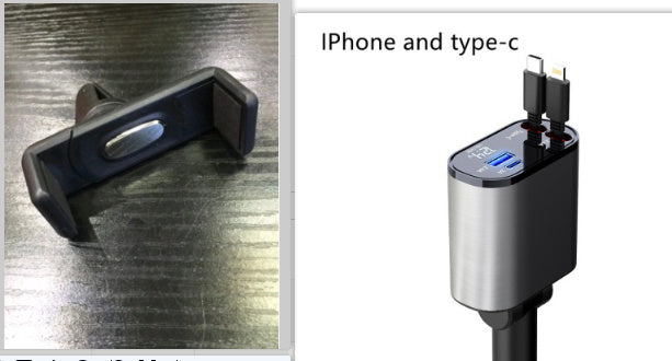 Super Fast Car Charger Adapter for USB & Type-C Metal Car Charger 100W Super Fast Chargi | Ectron Online