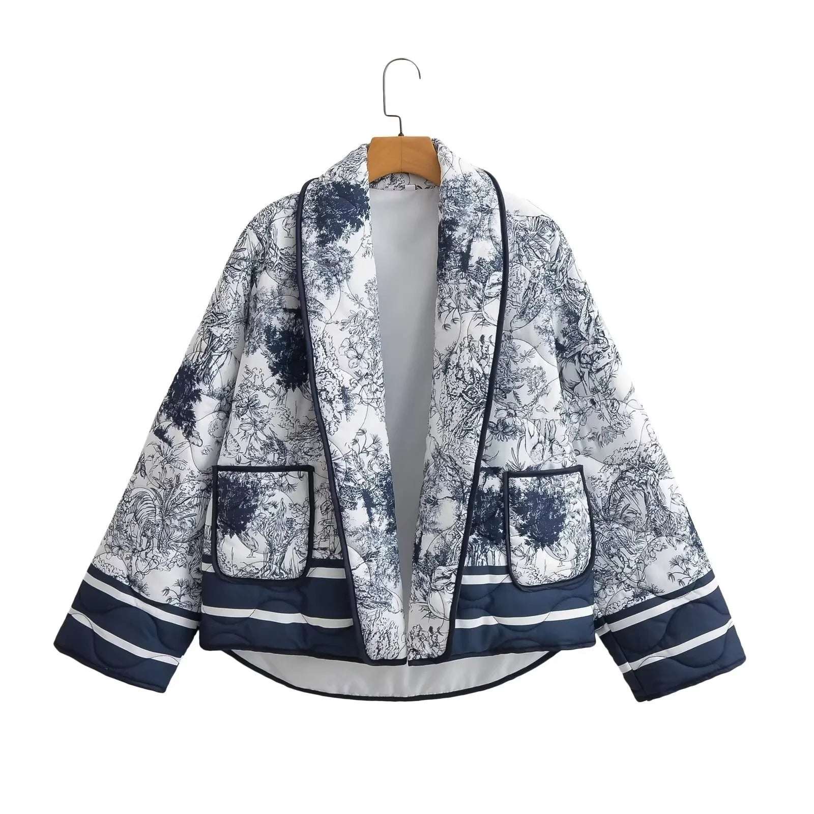 Colorful Cotton Jacket - 6-Color Print Women's 6-color Printing Cotton Jacket | Ectron Online