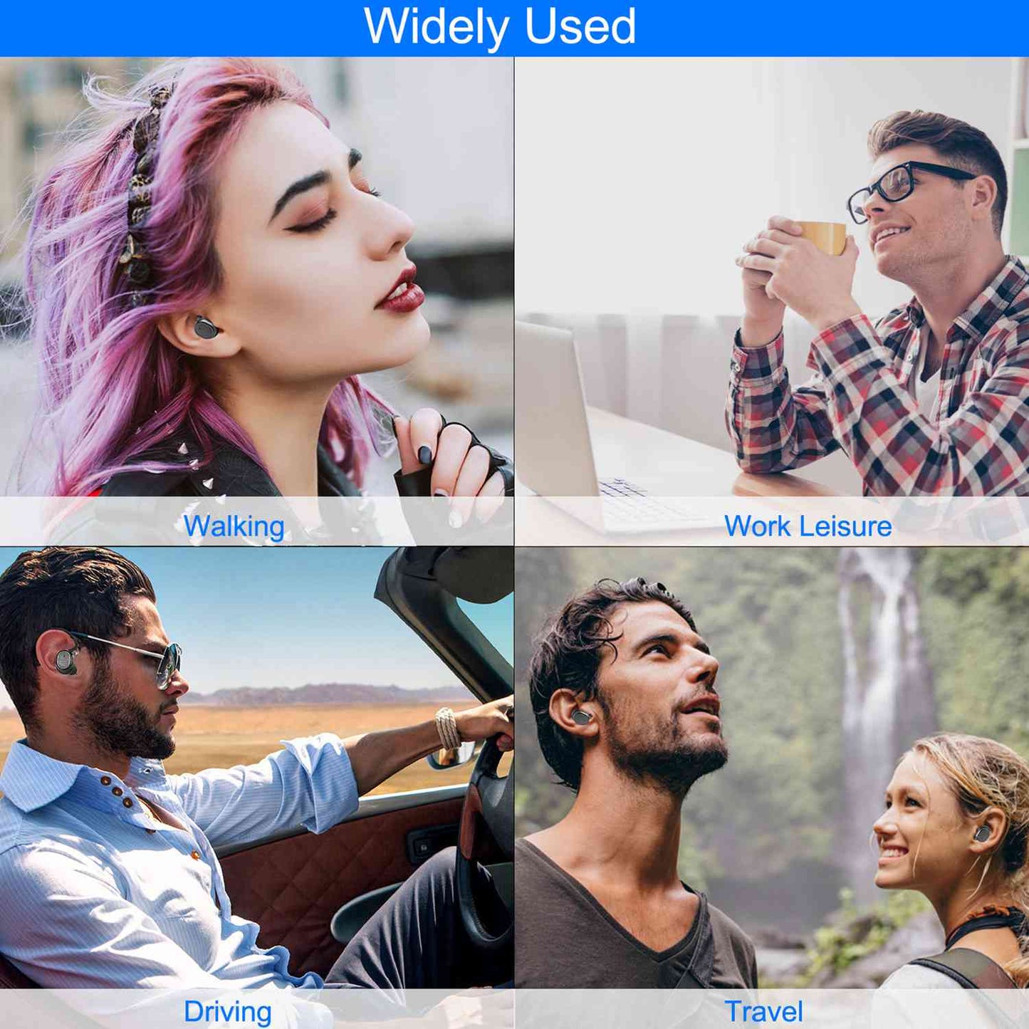 TWS Wireless 5.0 Earbuds | IPX4 Waterproof Noise Canceling Pods