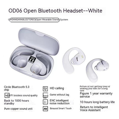 Bone Conduction True Wireless Ear Clip Ear Ultra-long Life Battery Headset