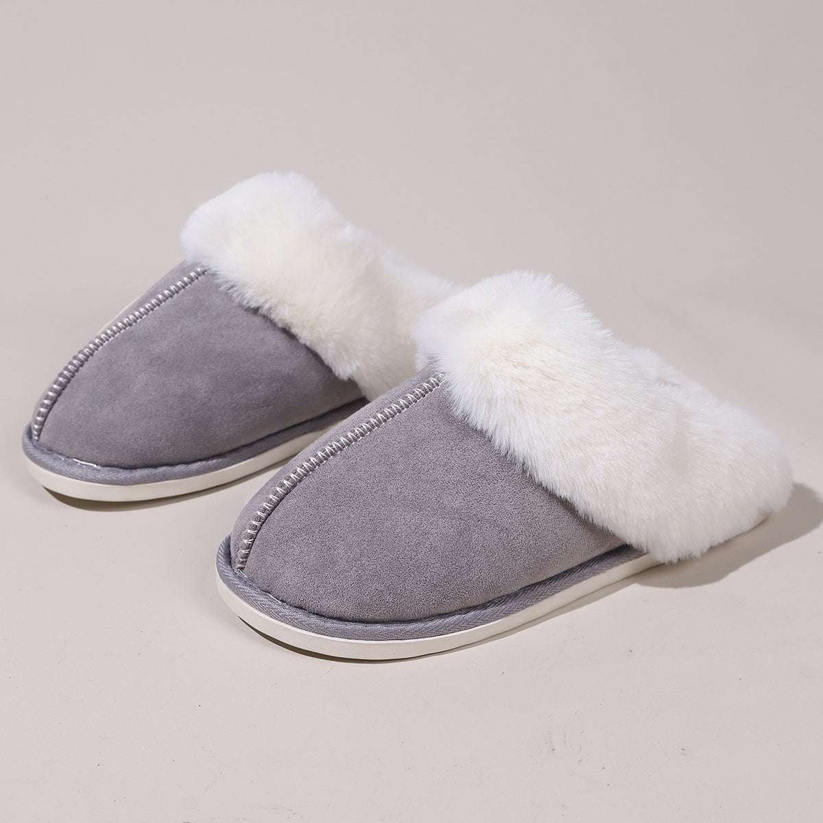 Fluffy Cotton Slippers – Warm Indoor Shoes for Autumn & Winter Fluffy Slippers Autumn Winter Home Indoo | Ectron Online