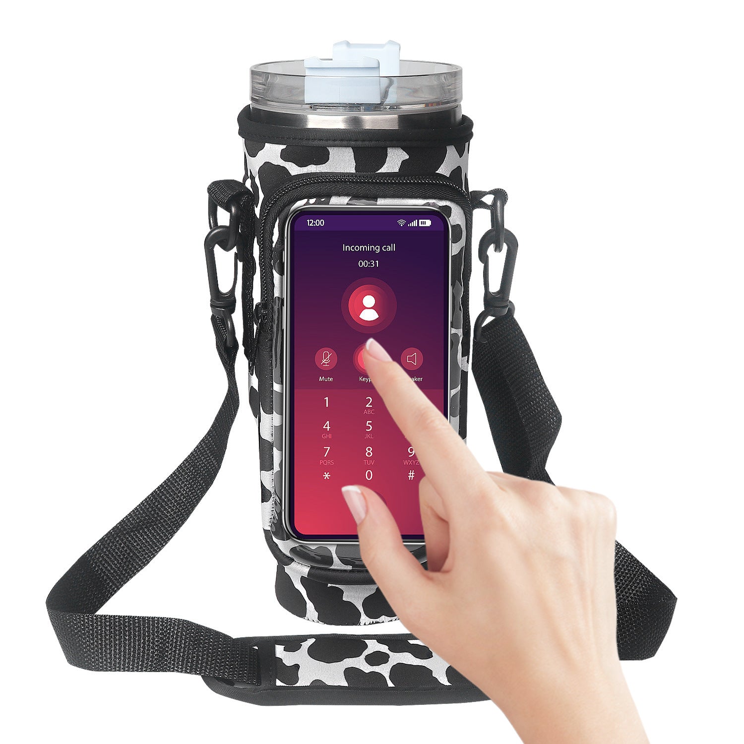 40oz Cup Cover with Transparent Touch Screen Neoprene 40oz Cup Cover Transparent Touch Screen | Ectron Online