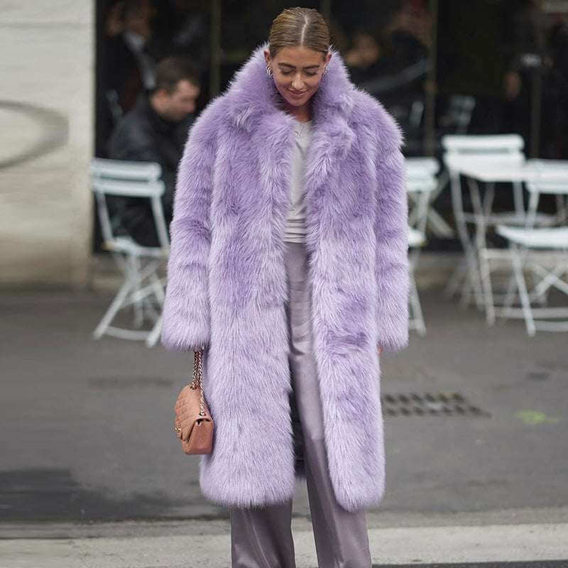 Women's Thick Imitation Fur Lapel Wool Coat Autumn And Winter Thickening Imitation F | Ectron Online