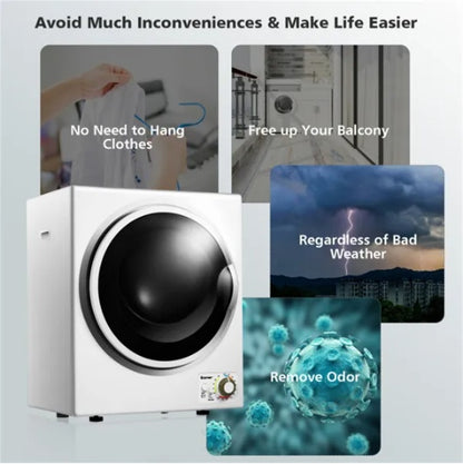 850W Compact Portable Clothes Dryer | 10lb Capacity for Apartments 850W Compact Portable Clothes Dryer - 10 | Ectron Online