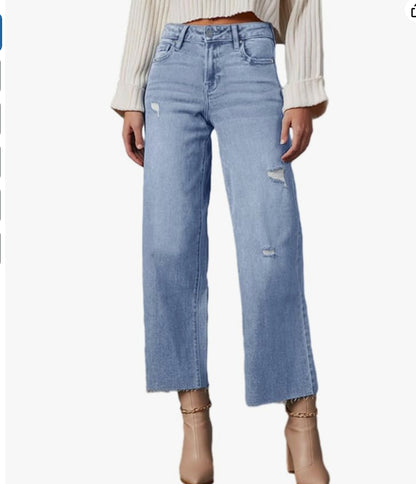 Women's High Waisted Loose Jeans Women's High Waisted Loose Jeans | Ectron Online