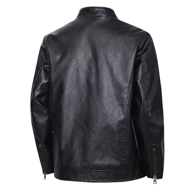 Men's Slim Fit Leather Coat